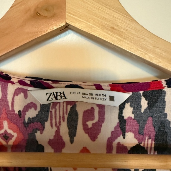 Zara printed crossed mini dress size XS - Picture 4 of 5